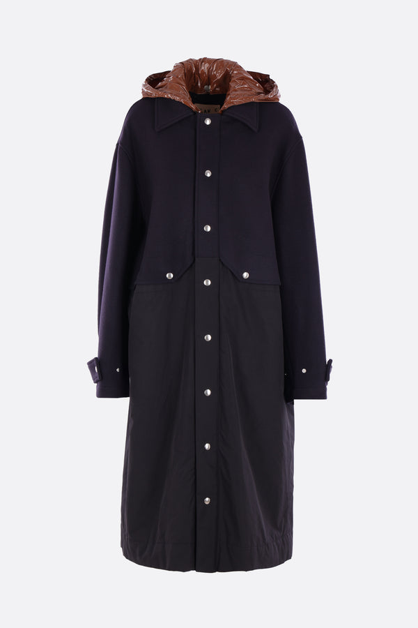 wool and nylon coat