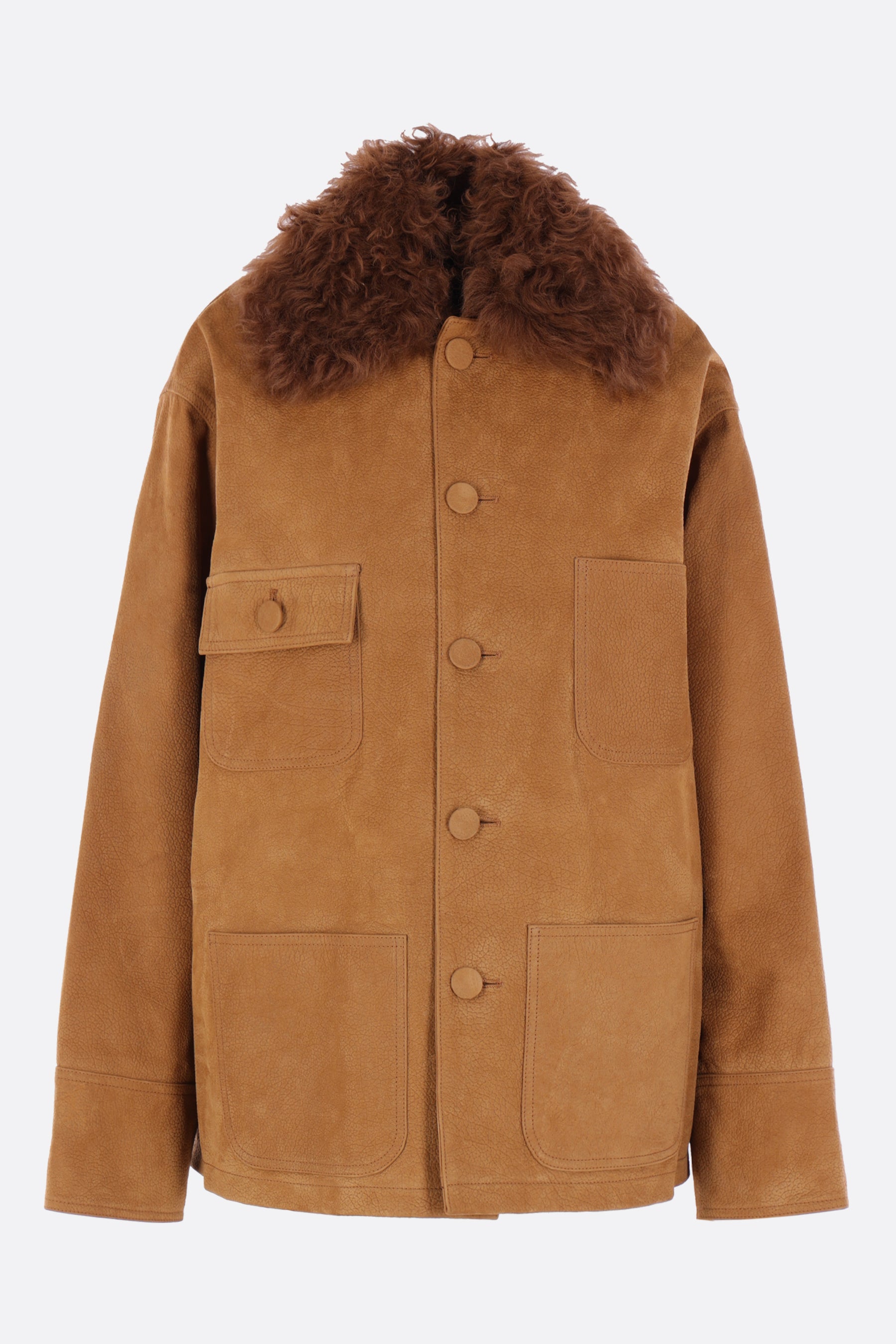 grainy leather jacket