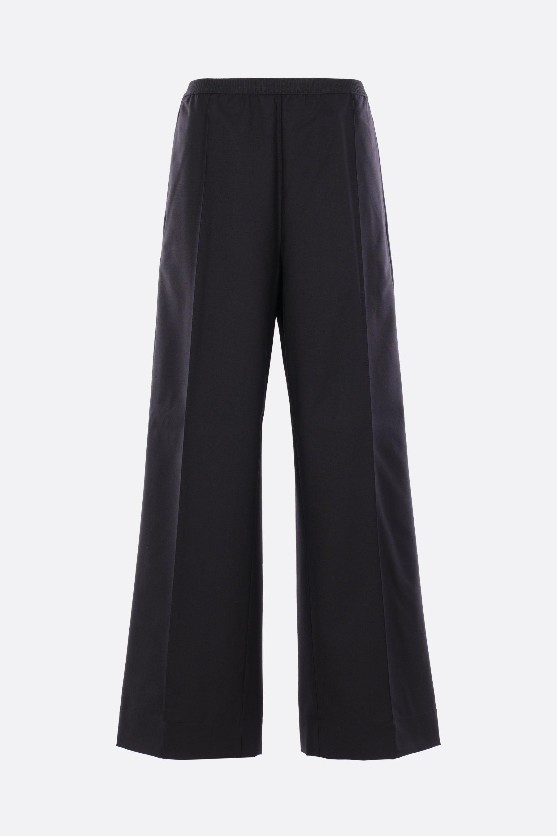 wide-leg trousers in lightweight wool