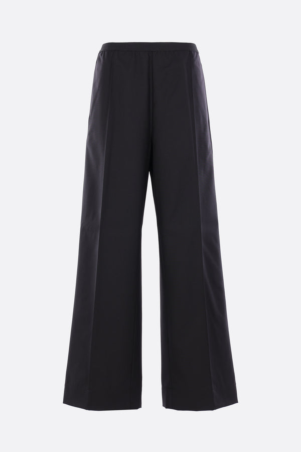 wide-leg trousers in lightweight wool