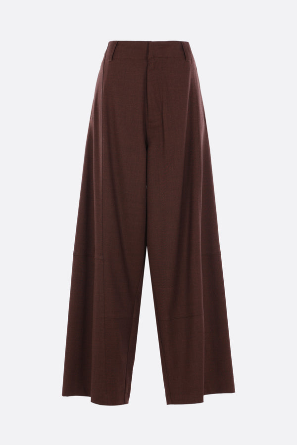 wide-leg trousers in grisaille