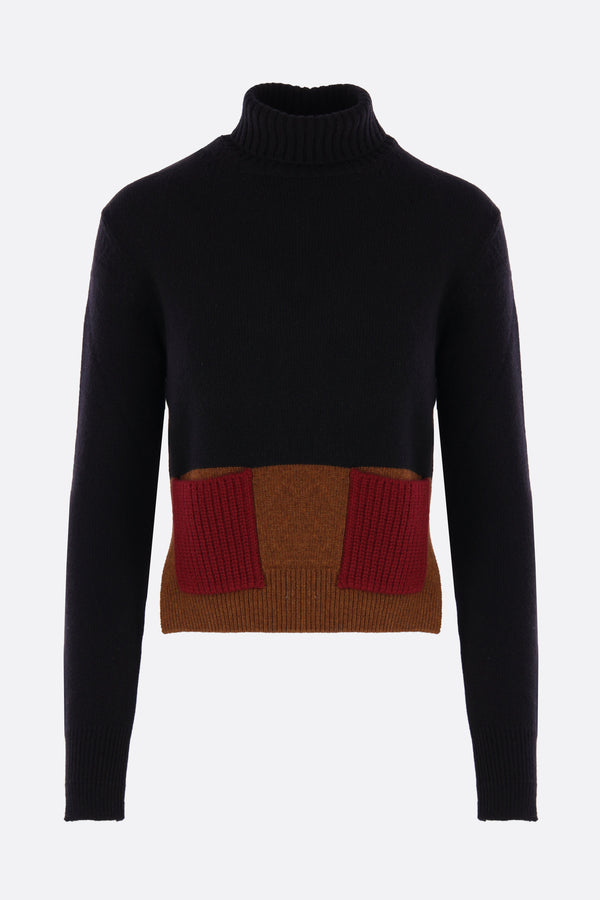 wool and cashmere turtleneck pullover
