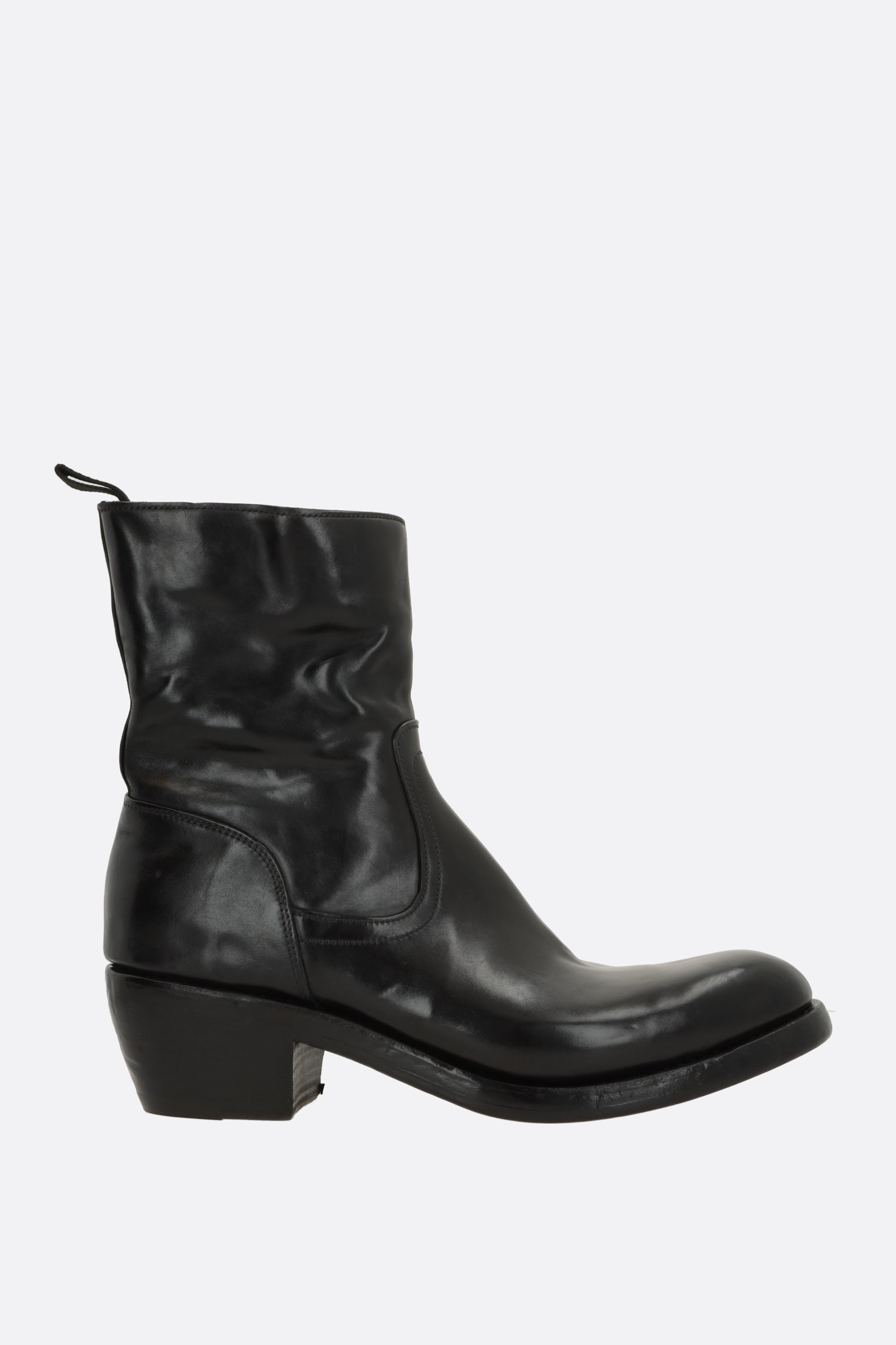 King Brass western boots in shiny leather