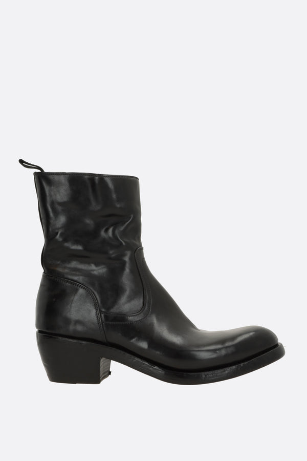 King Brass western boots in shiny leather