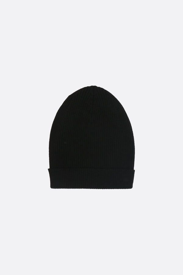 ribbed wool beanie