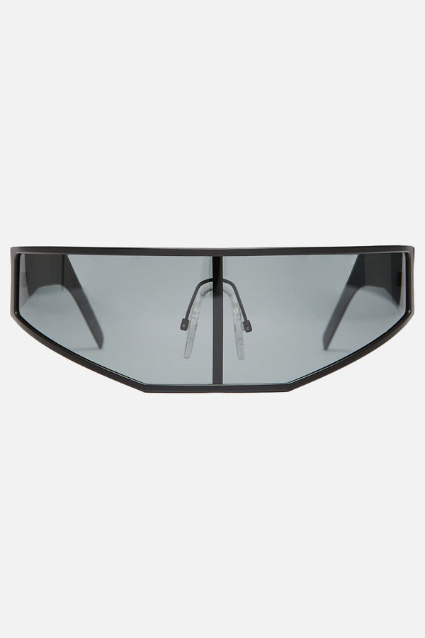 Cyclops shield sunglasses in steel
