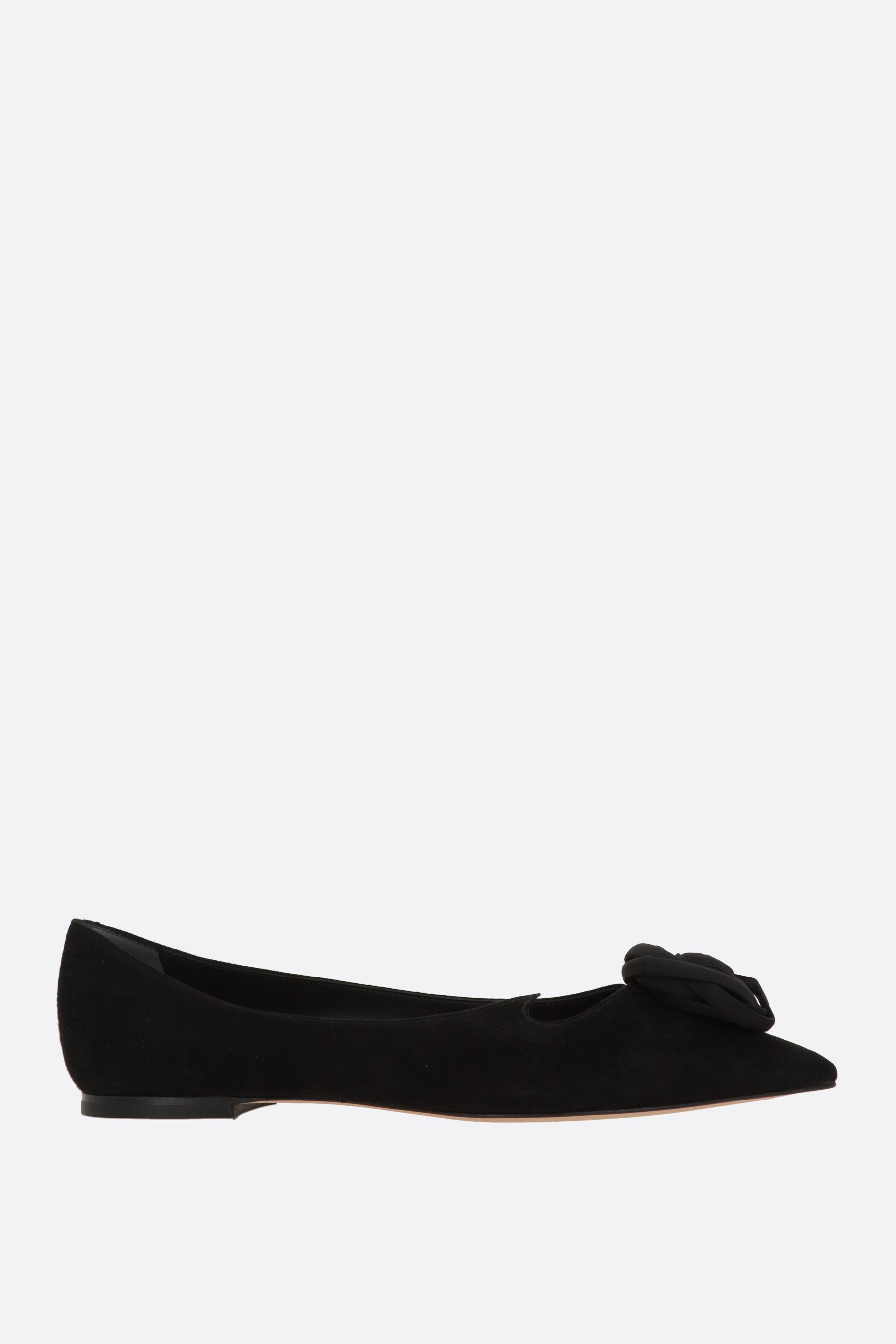 Rose Vivier ballerinas in suede