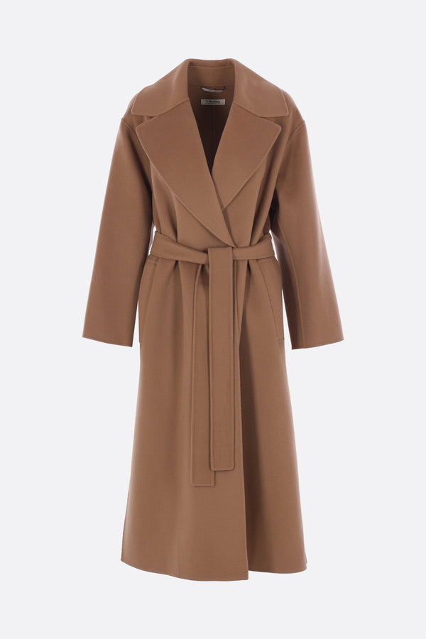 Cuore wrap coat in wool