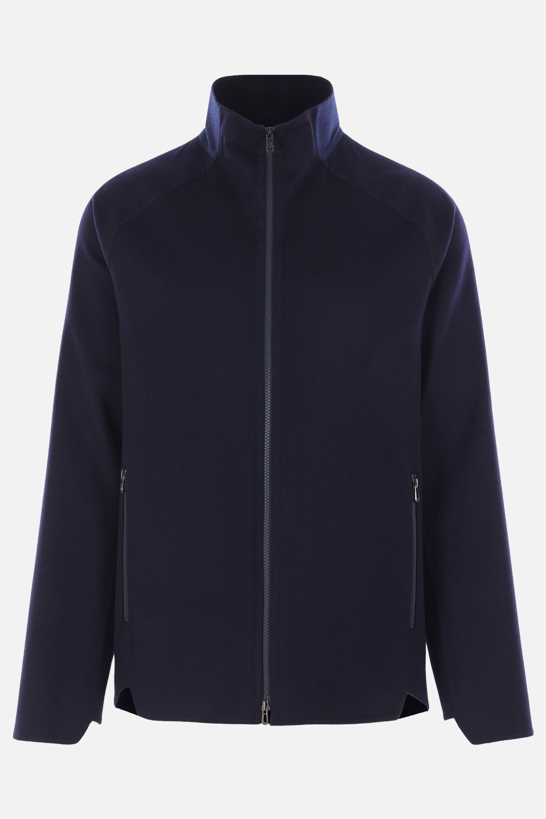 giubbotto biker in lana e cashmere