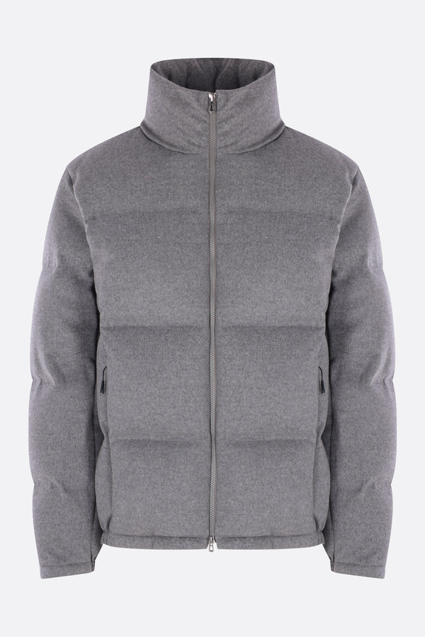 Tribeca down jacket in wool and cashmere