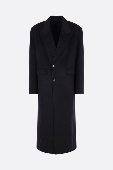 Tetsu single-breasted coat in wool and cashmere