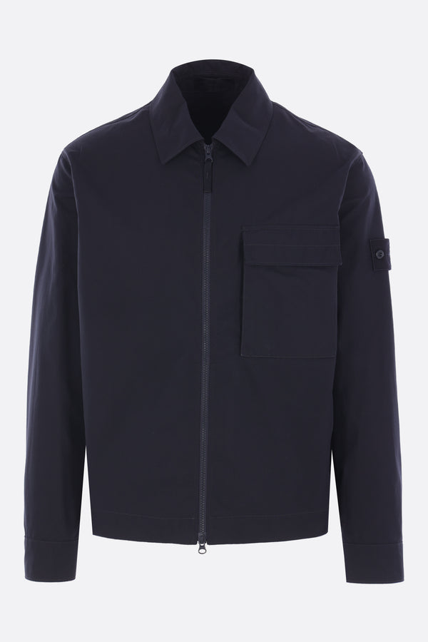 full-zip overshirt in cotton