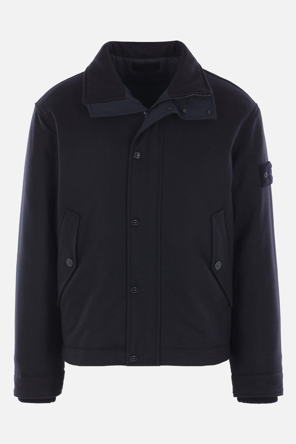 Ghost padded jacket in wool nylon flannel