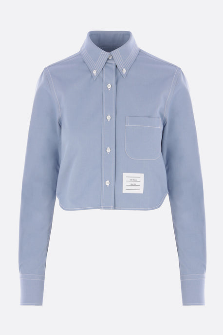 camicia cropped in denim