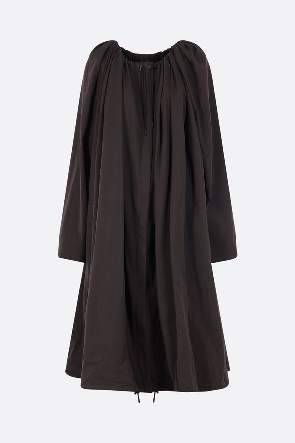 gathered parachute coat in technical cotton