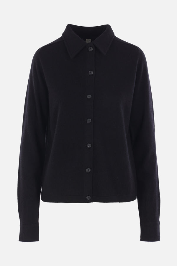 raglan-sleeve cashmere cardigan