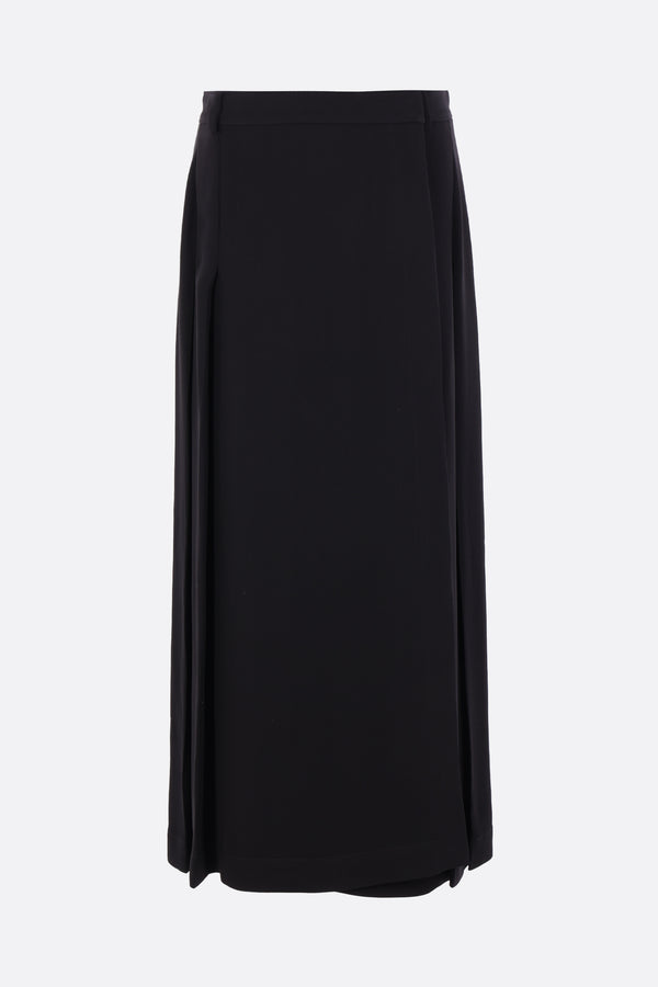 pleated wrap skirt in viscose