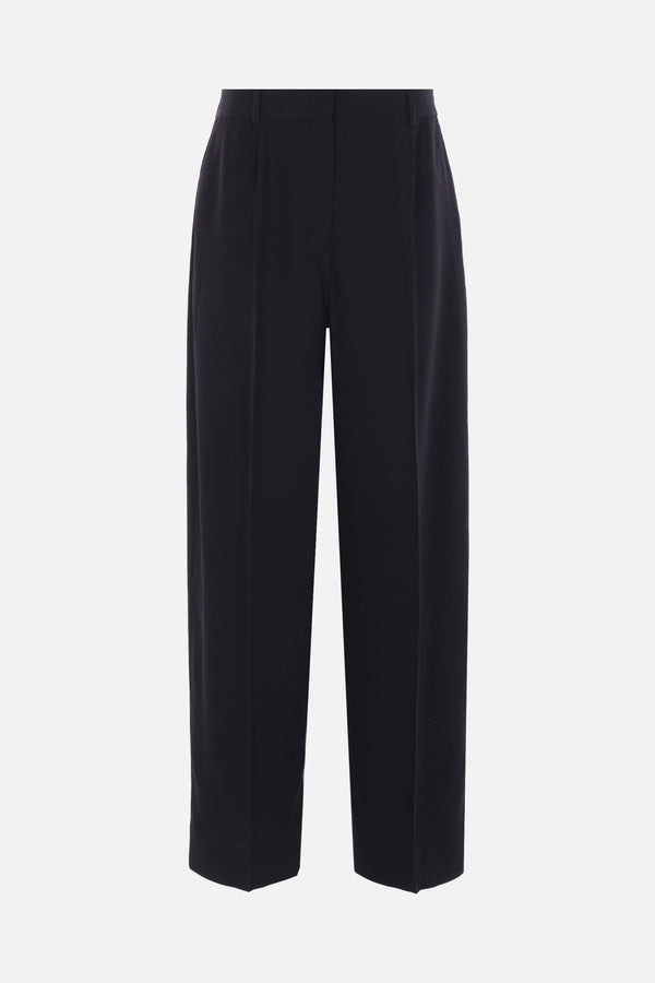 wide-leg trousers in wool blend