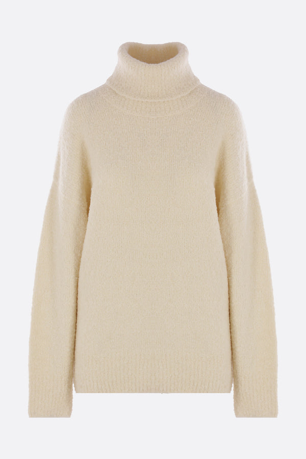 bouclé turtleneck