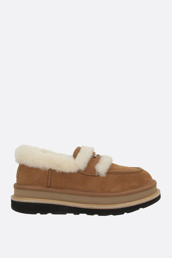 Ugg Sacai loafers in suede and shearling