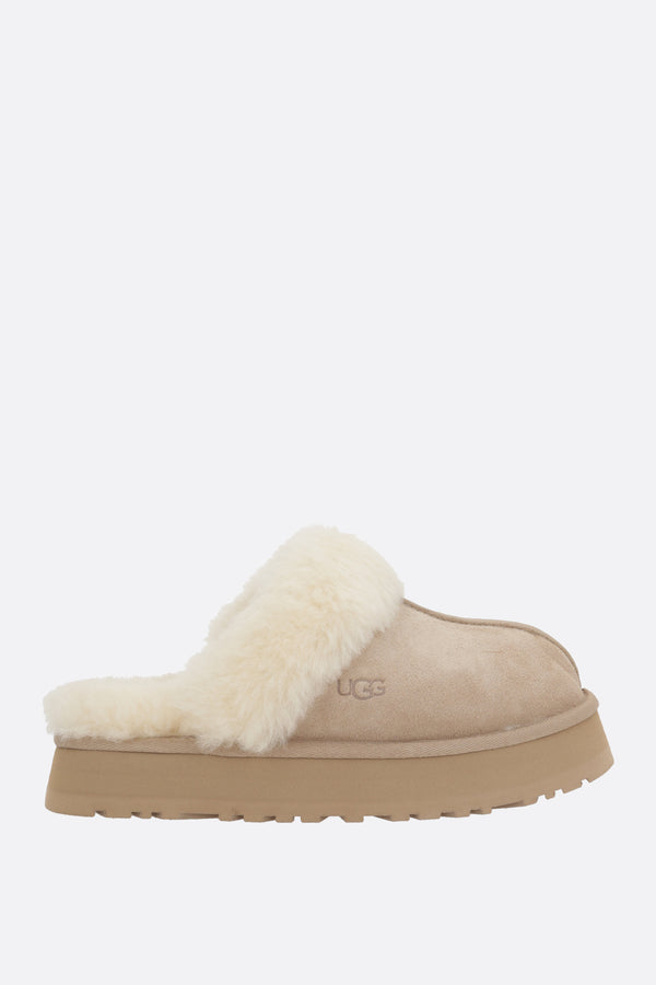 Disquette flatform slippers in suede