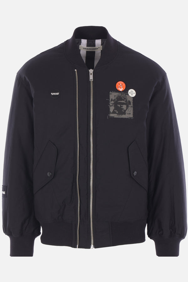 padded bomber jacket in cotton