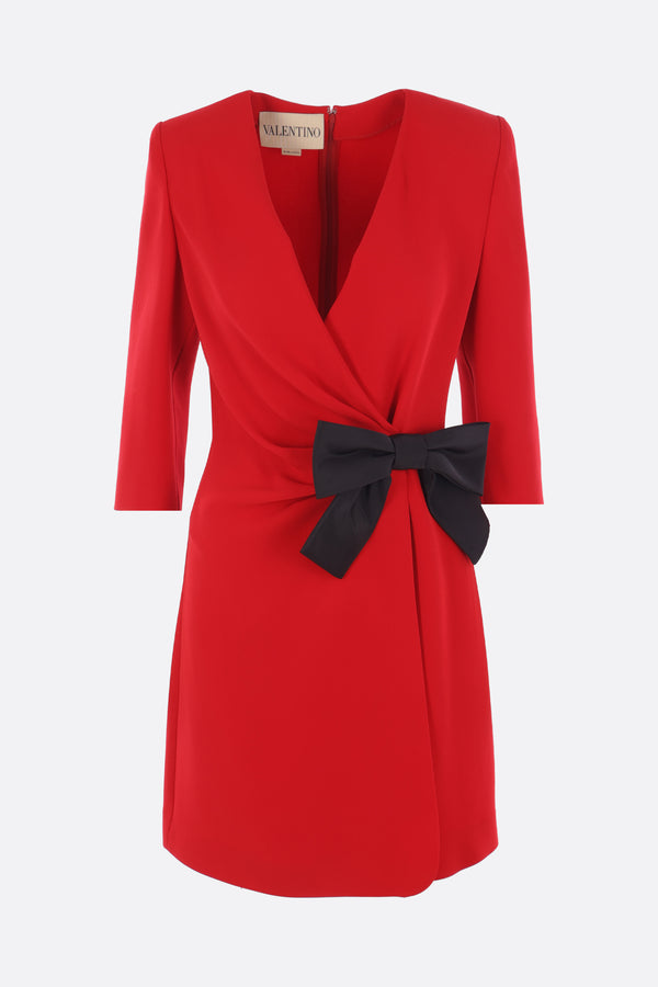 wrap mini dress in Cady Couture