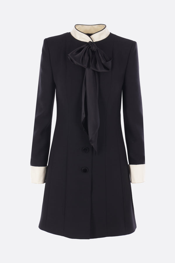 miniabito in Crepe Couture con fiocco