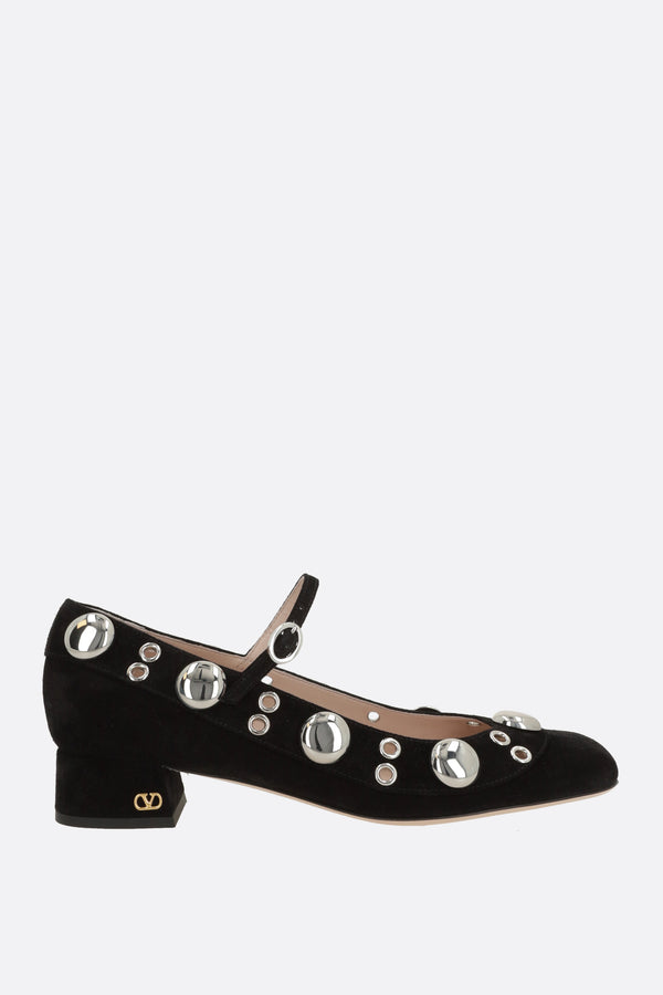 VLogo Signature pump in suede with studs