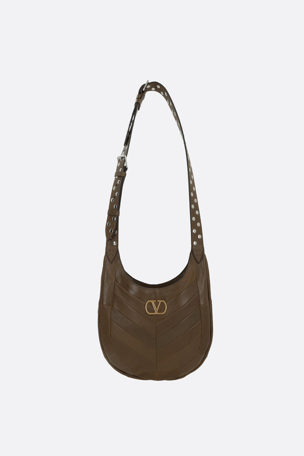 Hoboho small hobo bag in chevron nappa