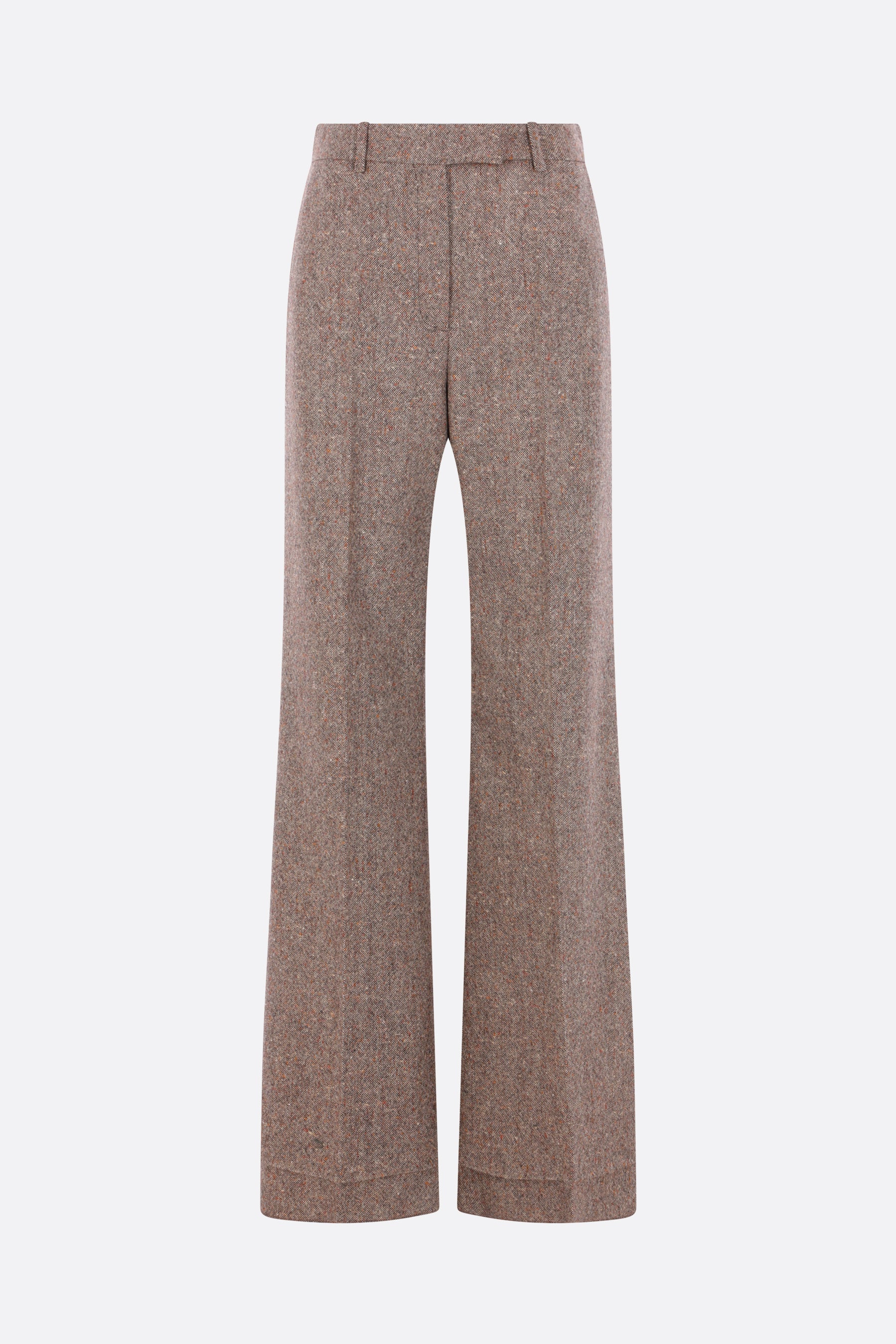 wide-leg trousers in natté buttoned weave