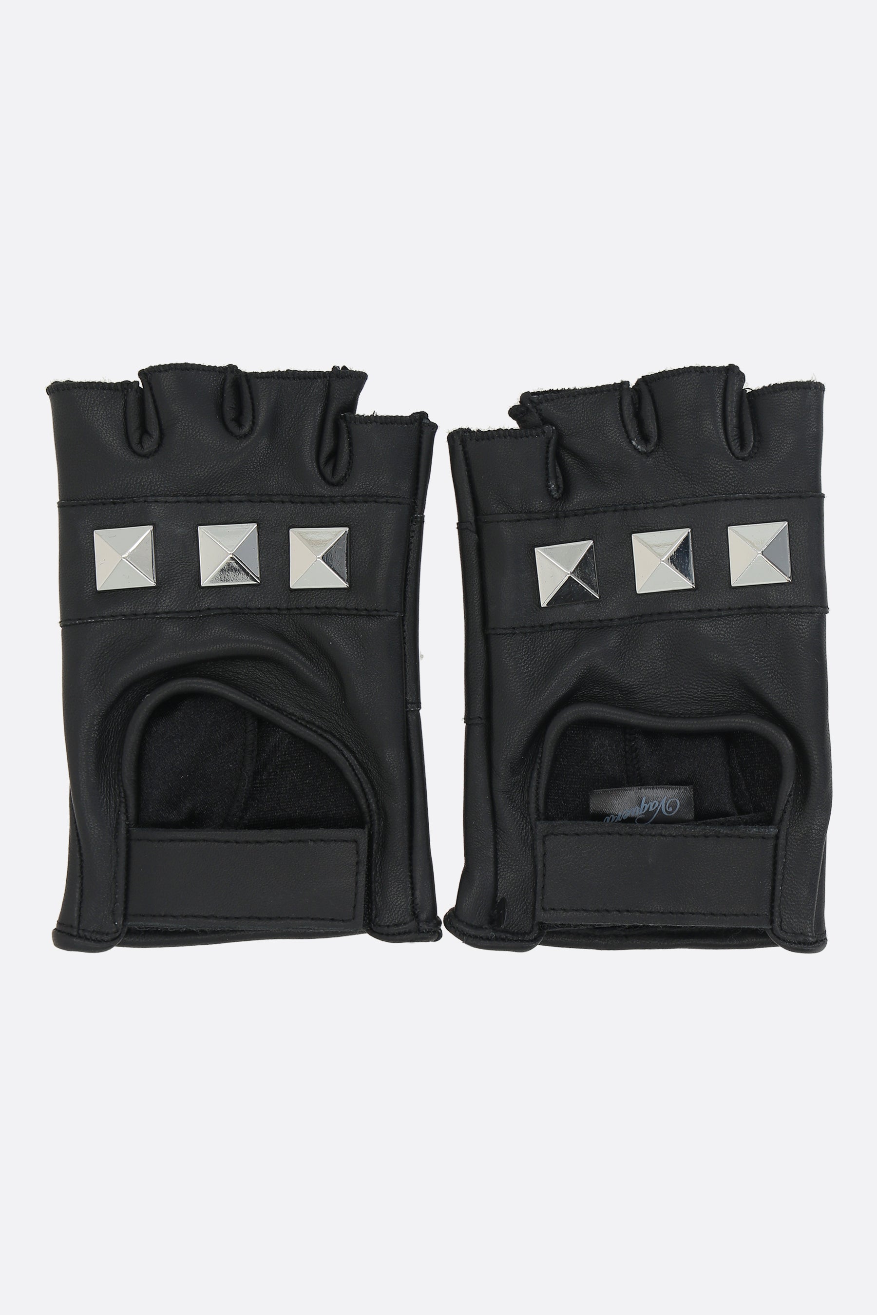 leather biker gloves with studs