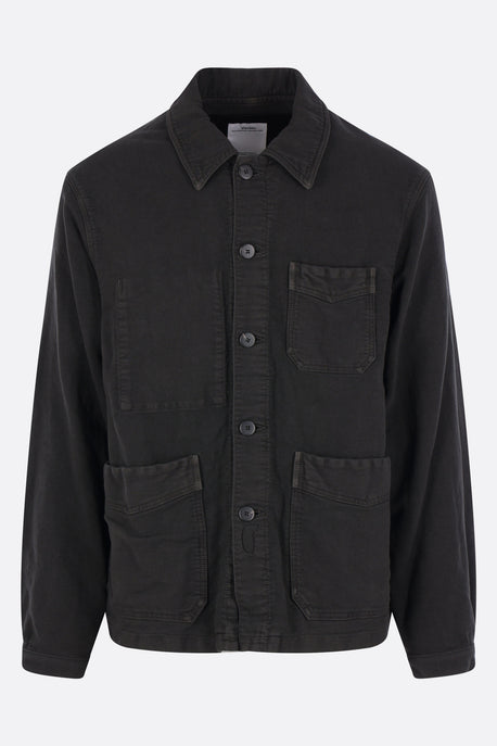 Coverall Molaskin workwear jacket in wool, linen and cotton