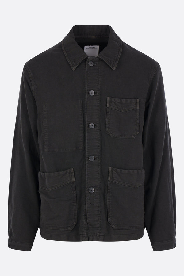 Coverall Molaskin workwear jacket in wool, linen and cotton