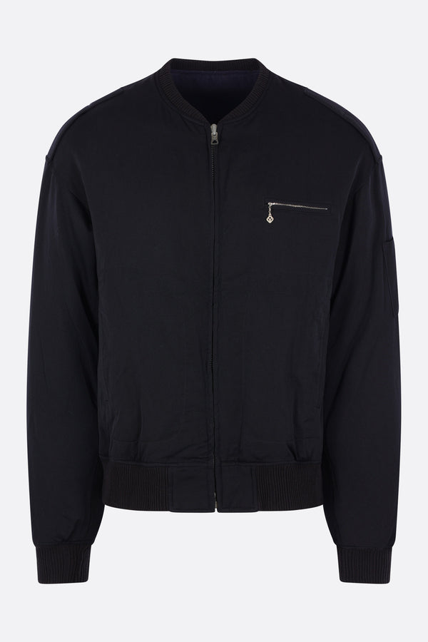 Gunner reversible down jacket in wool and linen