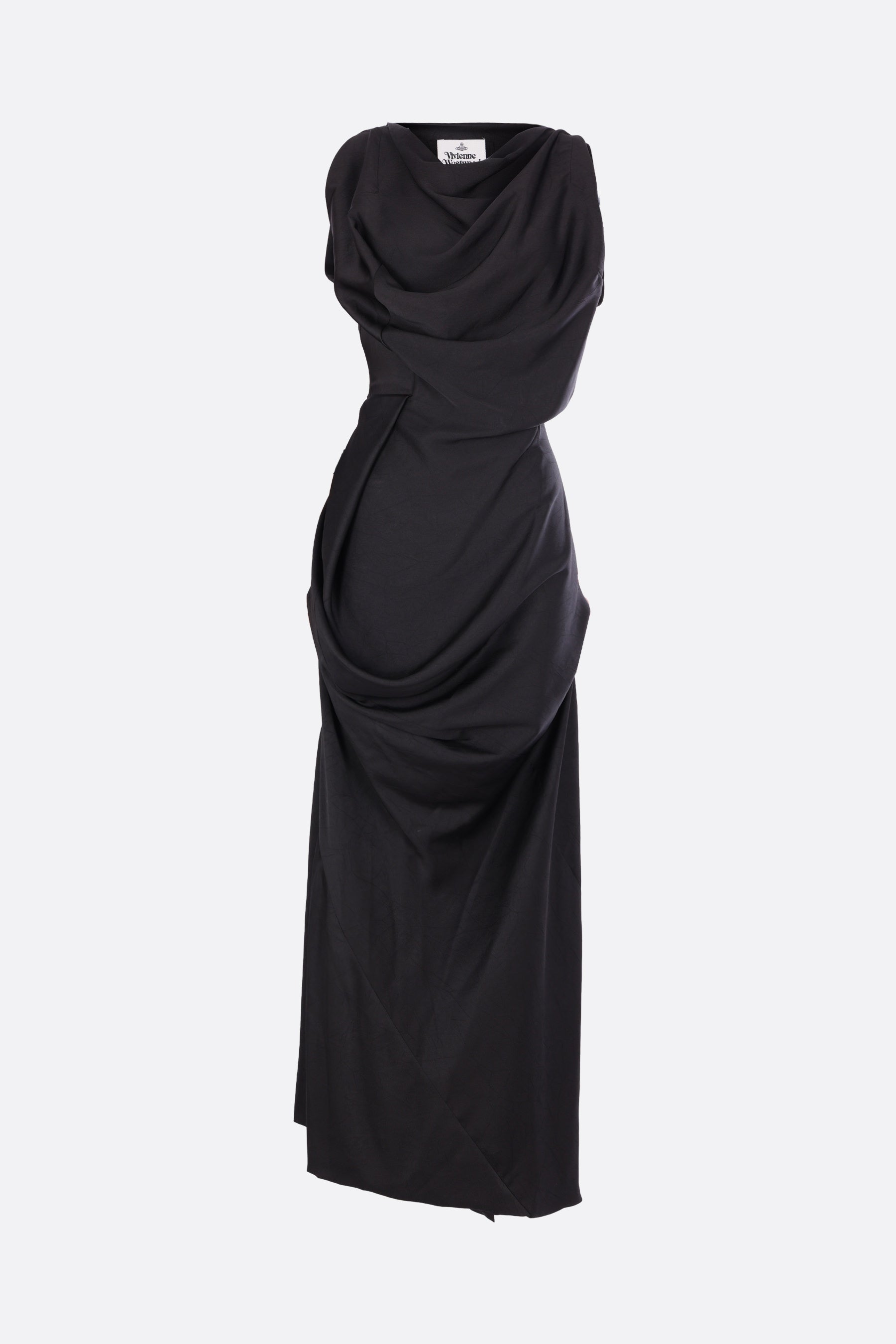 Fond long dress in fluid satin