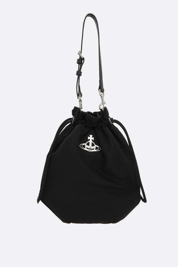 drawstring pouch in recycled nylon