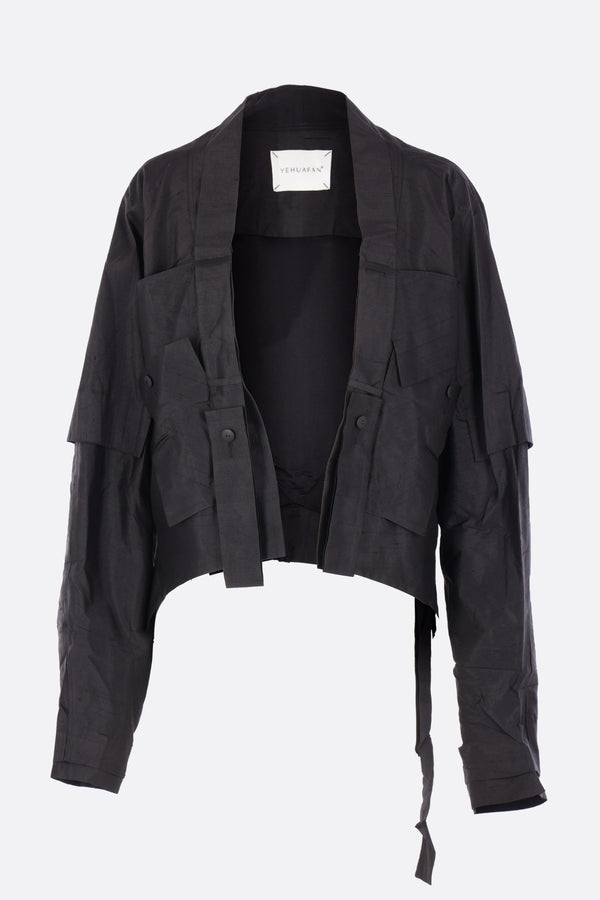silk deconstructed jacket