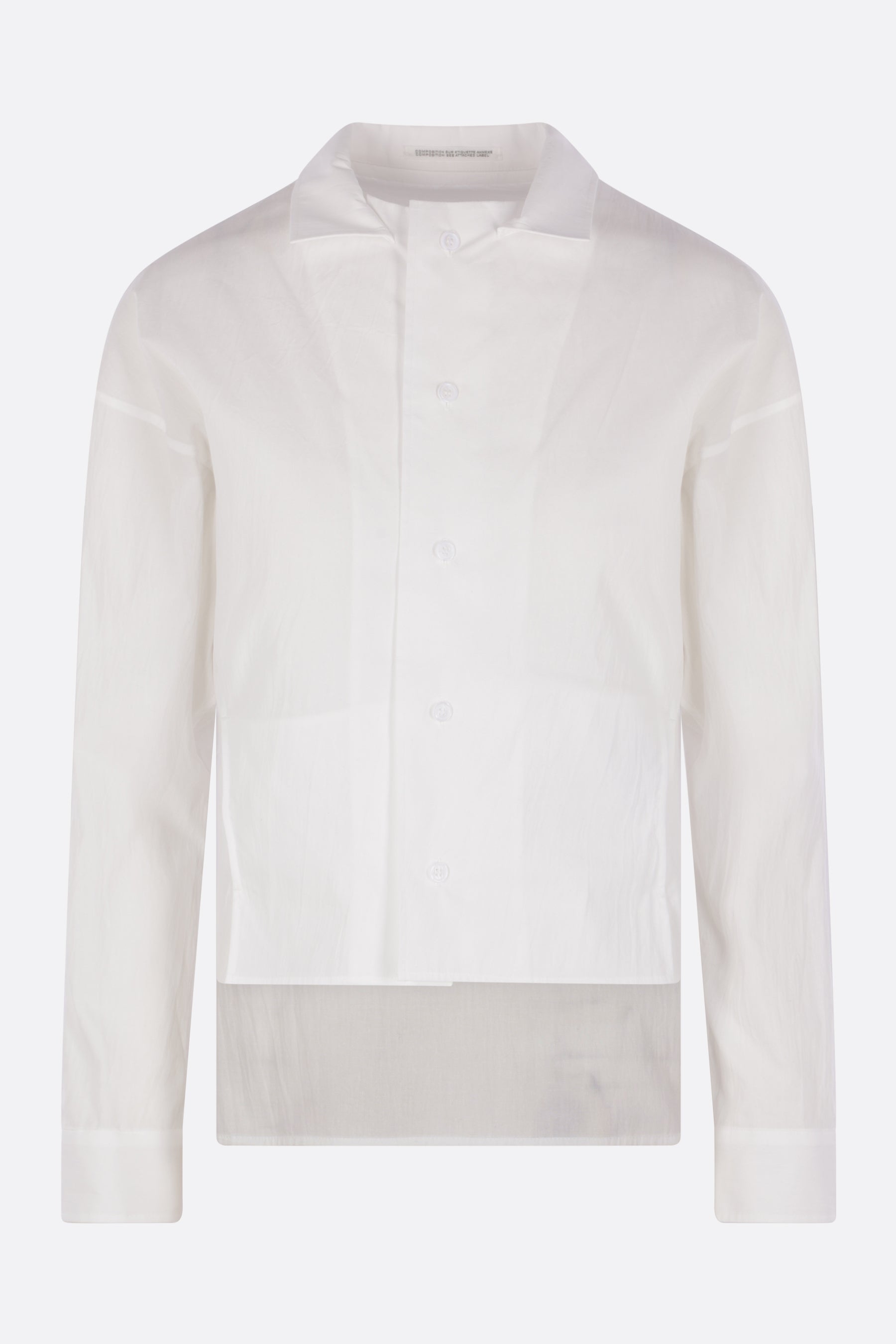 poplin shirt with slits