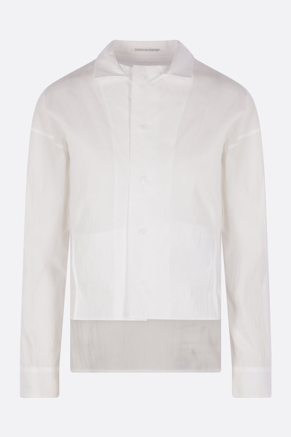 poplin shirt with slits