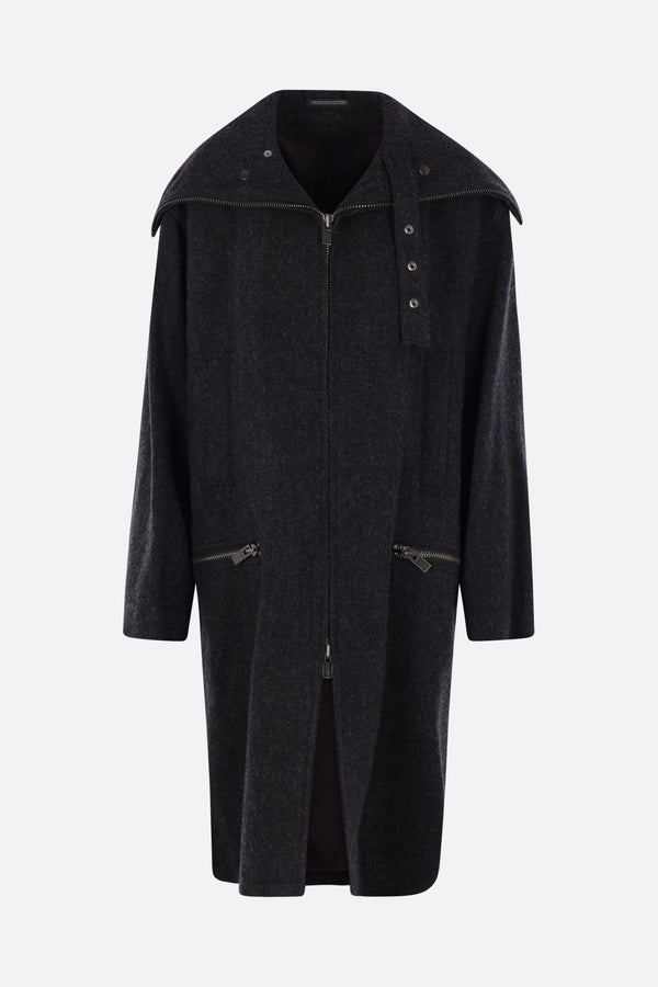 oversized coat in wool blend
