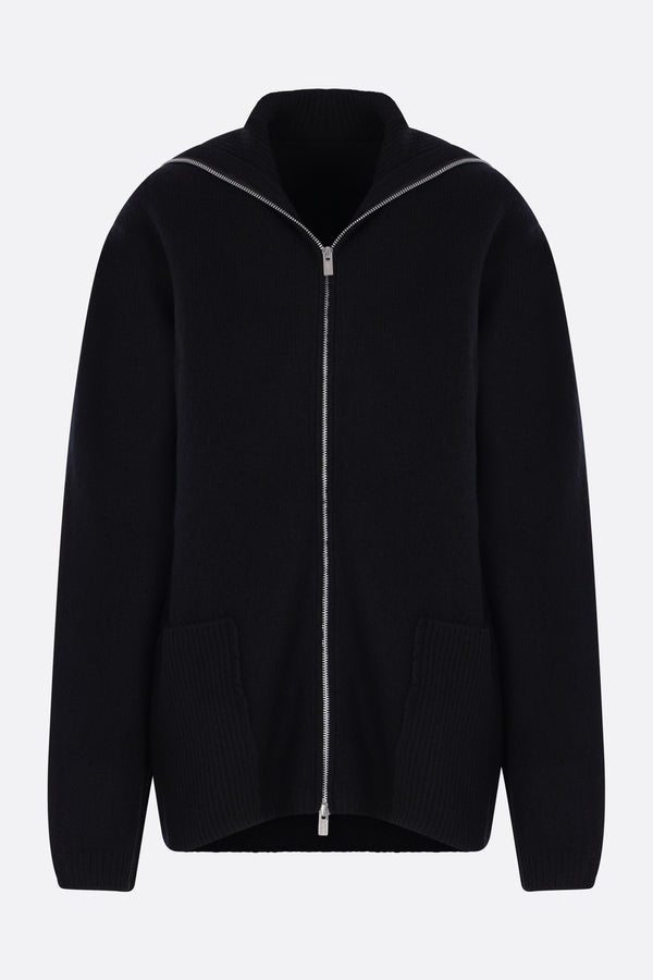 full-zip cardigan in wool
