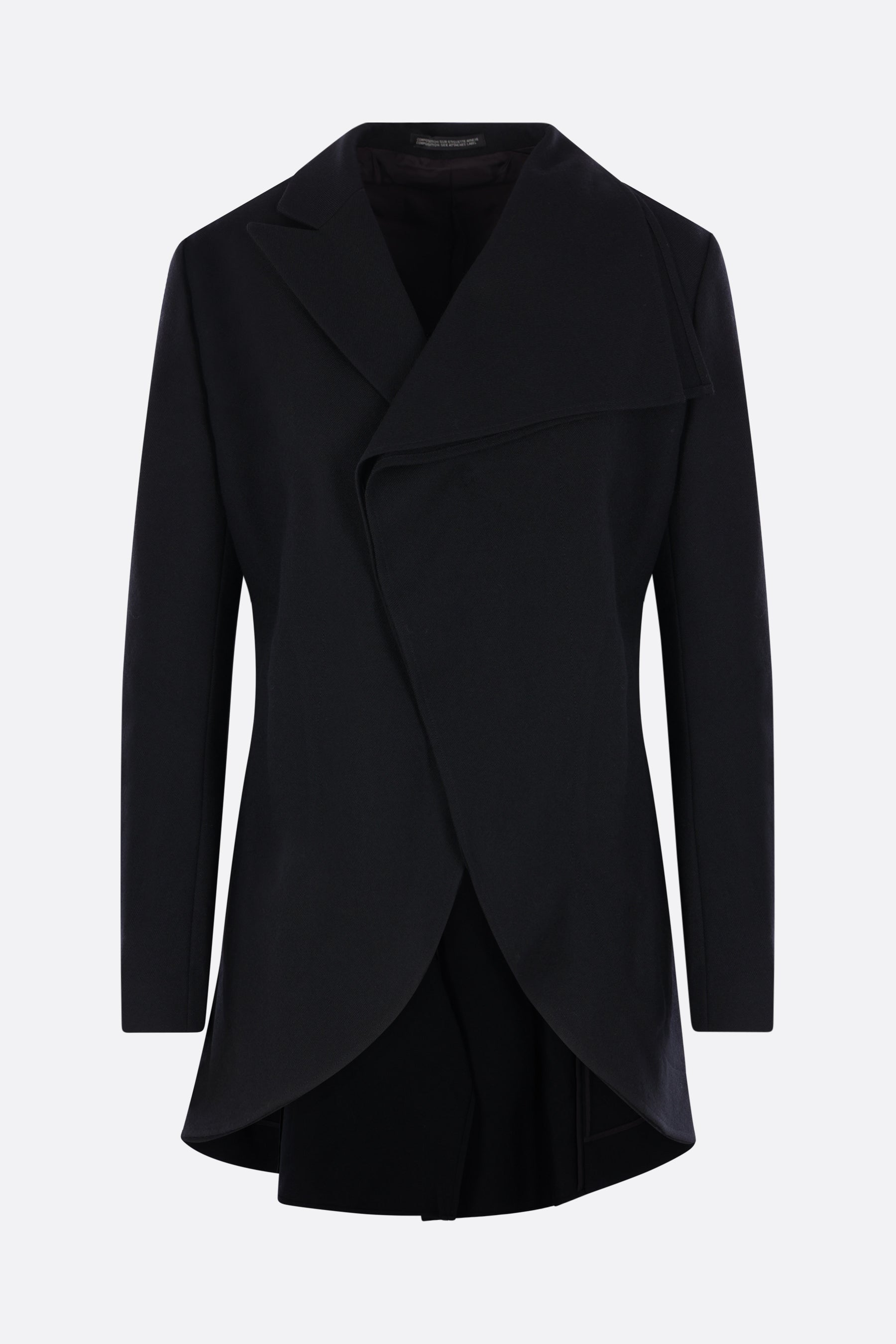 deconstructed jacket in wool