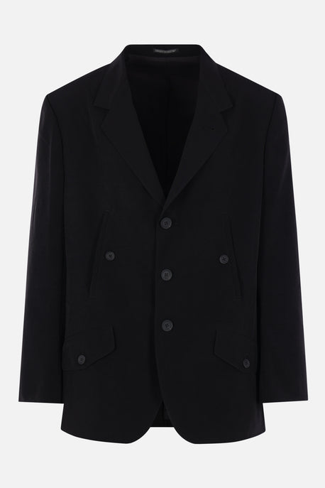 single-breasted jacket in satin