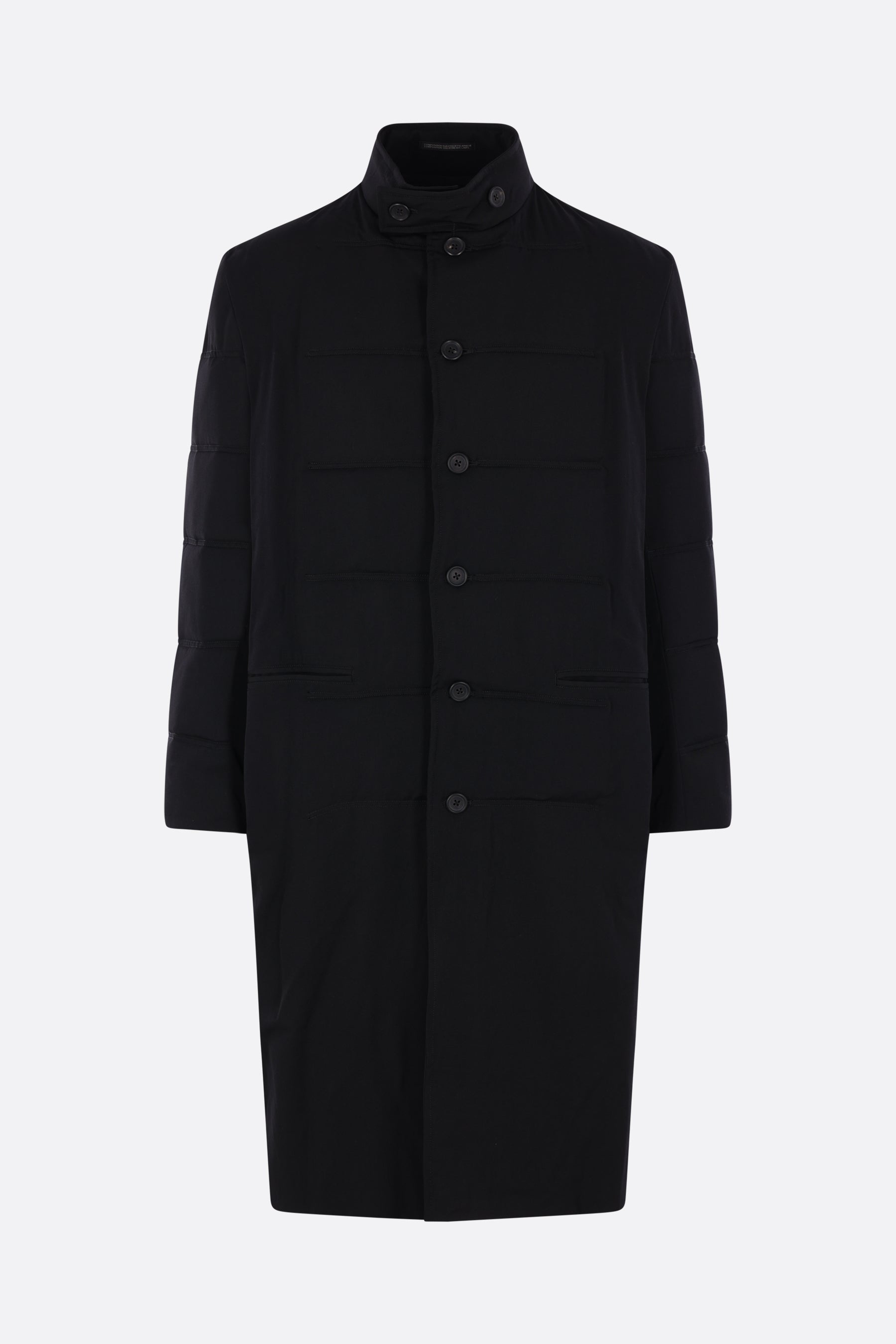 long jacket in quilted wool