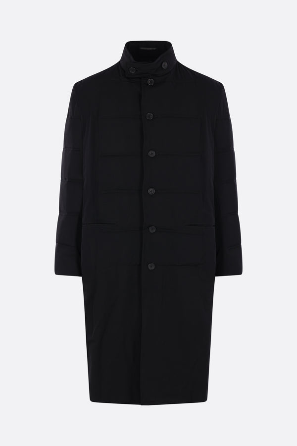 long jacket in quilted wool