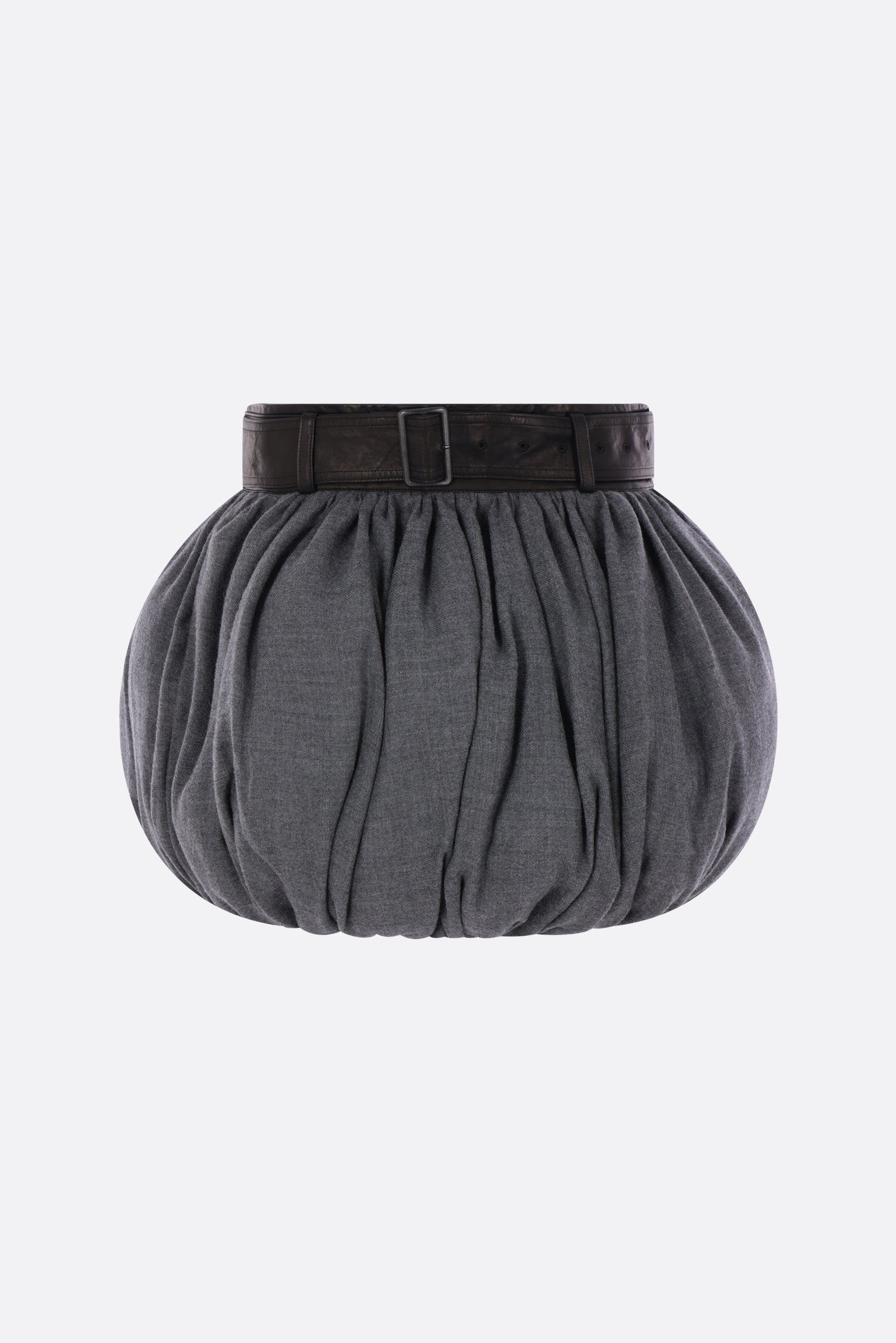 padded balloon mini skirt in wool