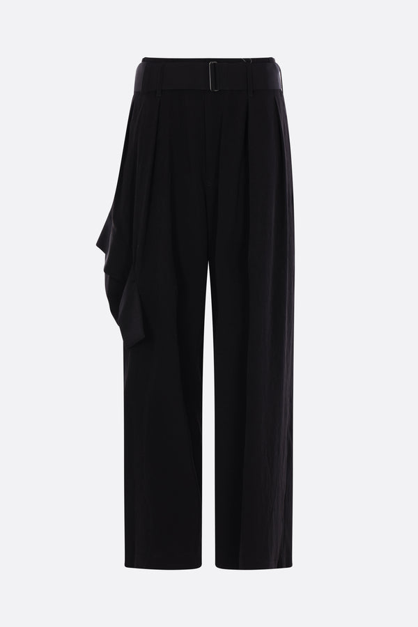 crepe asymmetric trousers