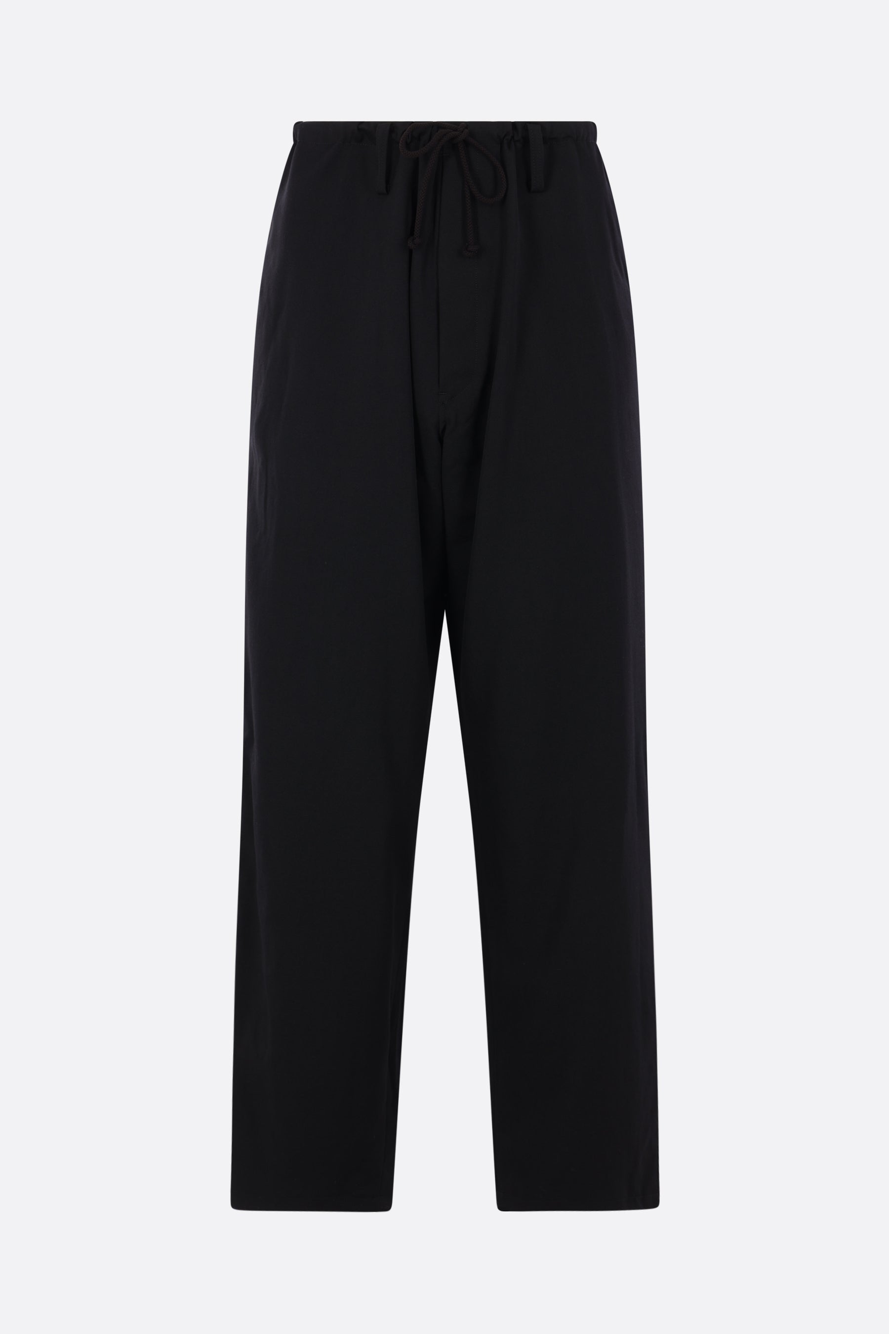 oversized drawstring trousers in wool