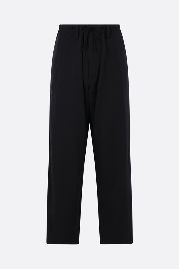 oversized drawstring trousers in wool